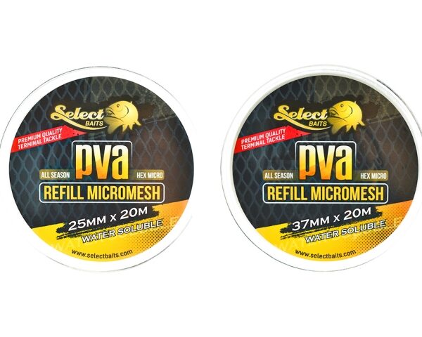 Rezerva plasa PVA Select Baits Micromesh, 25mm, 20m