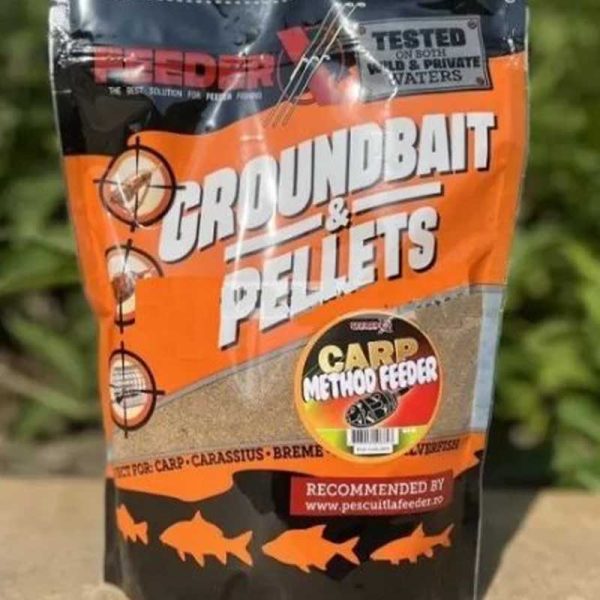 Nada FeederX Carp Method Feeder, Groundbait si Pelete, 900g