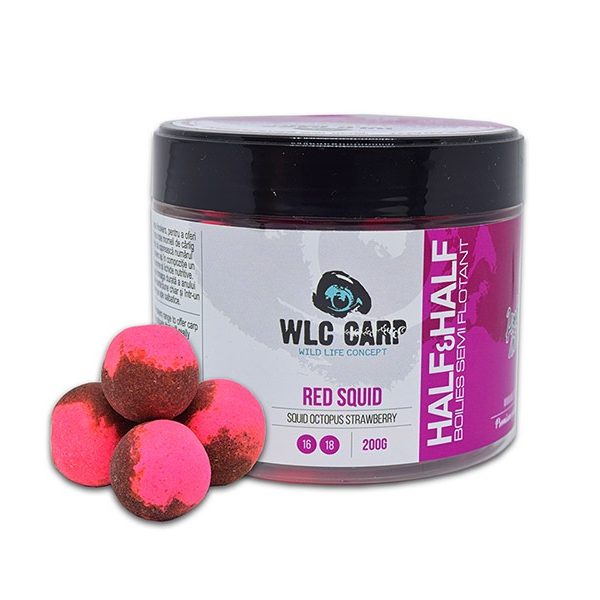 Boilies WLC Half&Half Semiflotant Red Squid