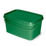 Galeata Patrata Cu Capac Delphin Classa, Verde, 5L