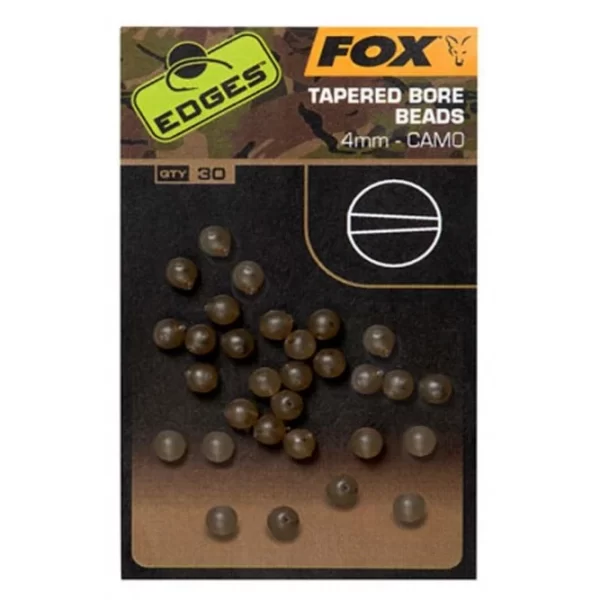 Bilute cauciuc Fox EDGES Camo Tapered Bore Beads, 6mm