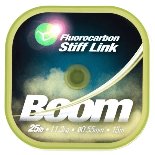 Fir Fluorocarbon Korda Boom Stiff Link, Low Vis Green, 0.50mm, 15m
