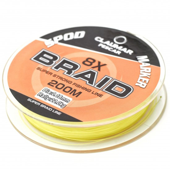 Fir_Textil_Claumar_Pescar_8X_Spod_Marker_Yellow_Fluoro.jpeg Fir Textil Claumar Pescar 8X Spod Marker Yellow Fluoro, 0.18mm, 22kg, 200m - imagine 1