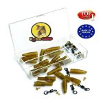 Kit Extra Carp Lead Clip & Vartej Cu Inel Mare 40Buc