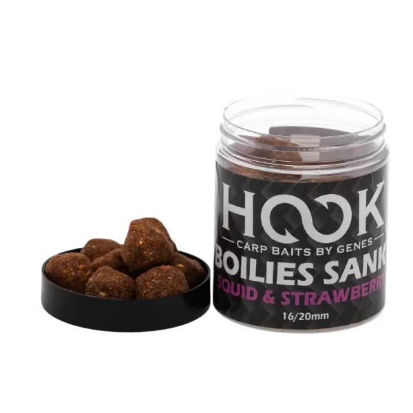 Boilies Carlig Hook Baits Glazurate, Squid Capsuna, 16,20mm