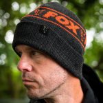 Caciula Fox Collection Beanie Hat, Black Orange