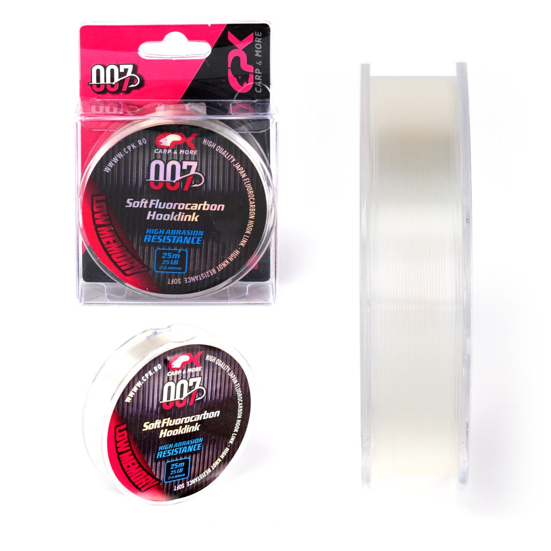 cpk_soft_fluorocarbon_25lb_2.jpg CPK 007 Fluorocarbo Hook Link 0.34mm, 25m - imagine 1