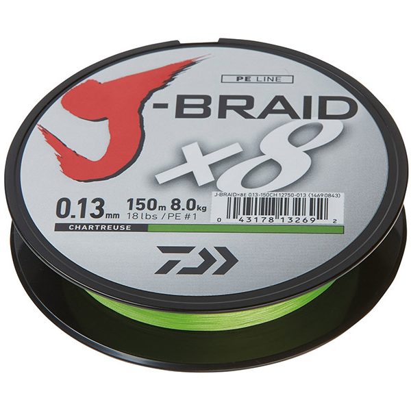 Fir Textil Daiwa J-Braid X8 Chartreuse 300M