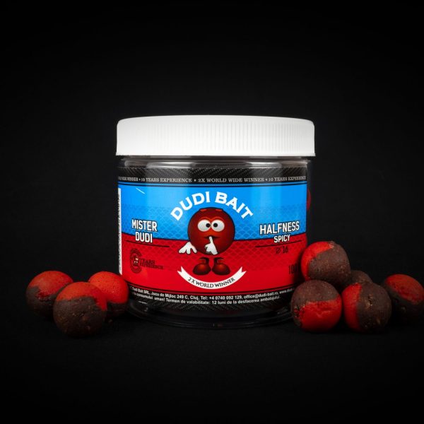 Boilies de carlig Dudi Baits Mister Dudi Halfness Spicy 14mm