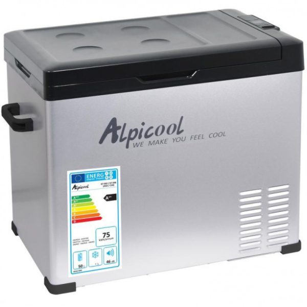 Frigider Auto Alpicool 50L, Compresor, 12/24V, 230V, -20 Grade Celsius