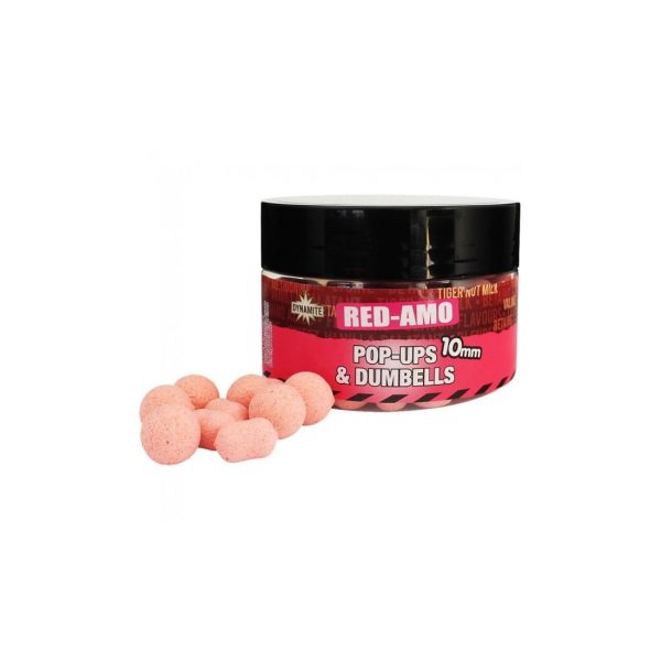 Dynamite Baits Pop-Up & Dumbells Red Amo Fluo Pink, 15mm
