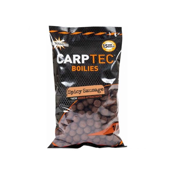 Boilies Dynamite Baits Spicy Sausage Carptec, 15mm, 2kg