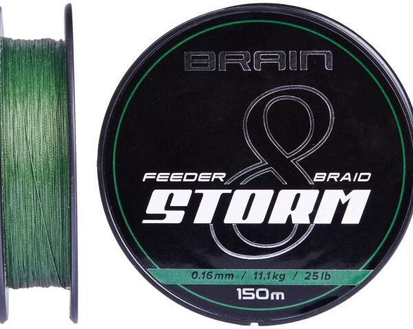 Fir textil Brain Storm 8X Green 150m, 0.12mm - 7.4kg