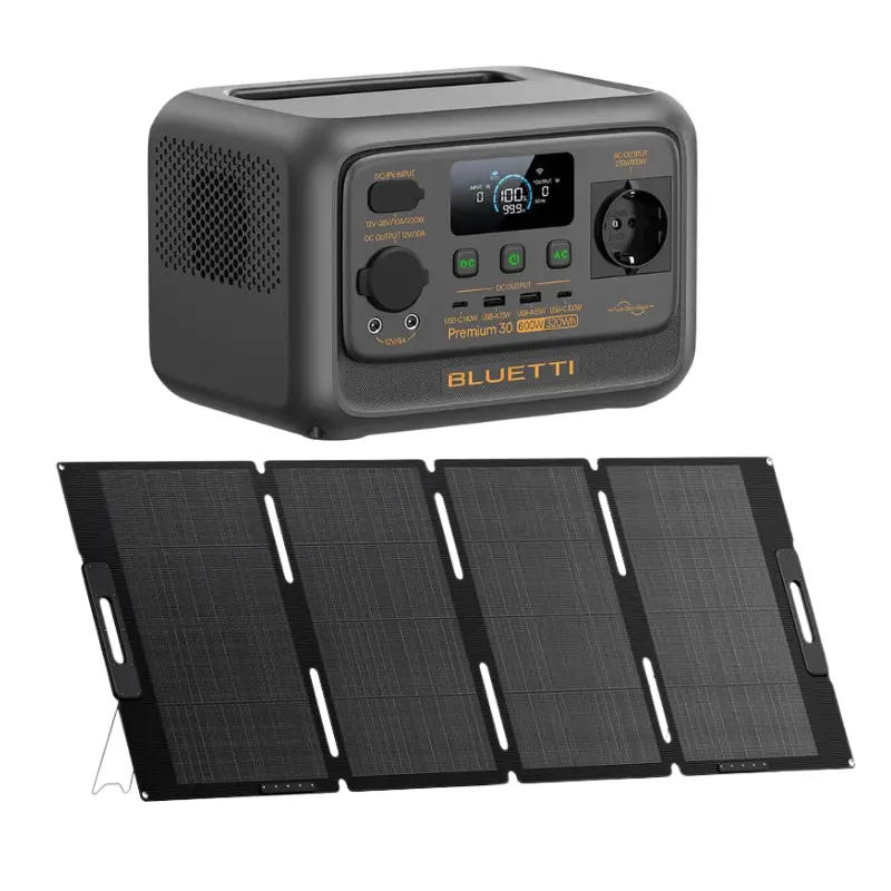 Set Statie BLUETTI Premium 30V2 600W + Panou Solar PV200