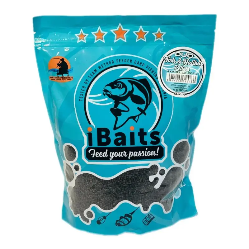 Pelete iBaits Duo Fish Halibut 2mm, 800g