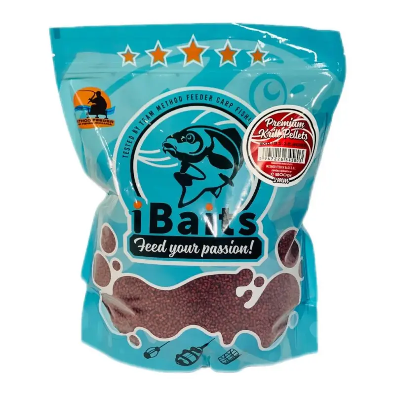 Pelete iBaits Premium Krill 2mm 800g
